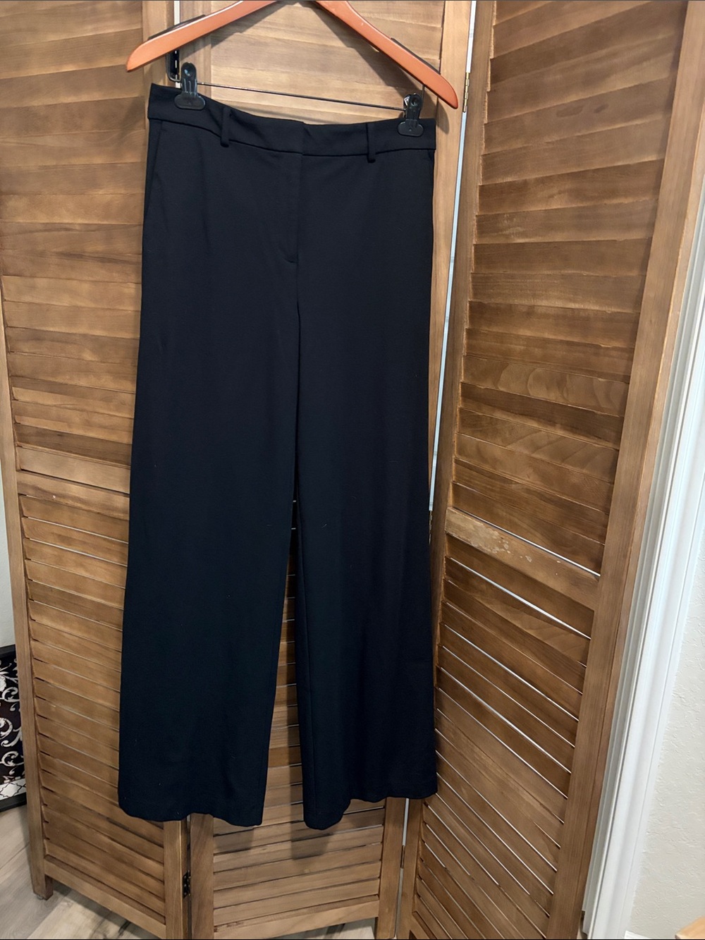 Ann Taylor Black Wide-Leg Dress Pants